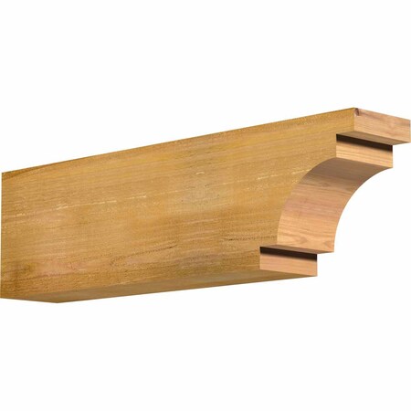 Ekena Millwork Mediterranean Rough Sawn Rafter Tail, Western Red Cedar, 6"W x 10"H x 36"L RFT06X10X36MED00RWR